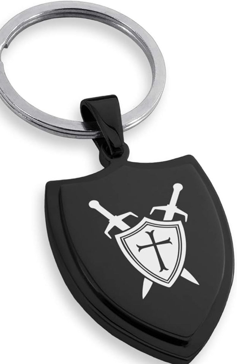 black cross key chain